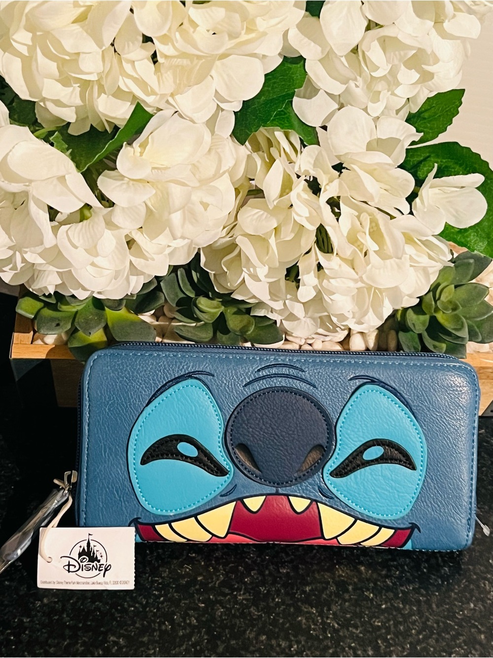 Disney Lounge fly Stitch  Long Zip-Around Wallet NWT